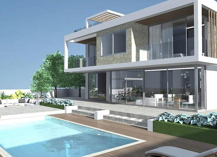 Modern villa with sea views close to amenities