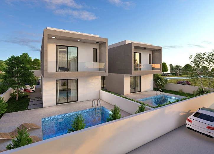 contemporary villa in the center